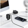 USAMS Ładowarka sieciowa 1xUSB-C ze zwijanymkablem USB-C Retractable PD+QC 30W Gan Fast Charging czarny/black YC Series CC241TC01 (US-CC